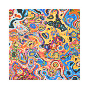 Impresión En Metal Patrón abstracto dinámico y vibrante