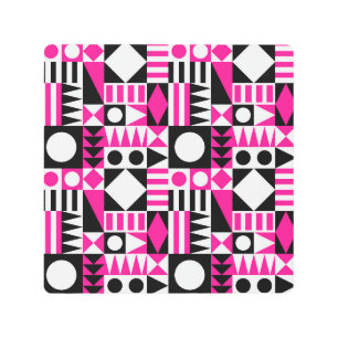 Impresión En Metal Patrón abstracto moderno de mediados de siglo.