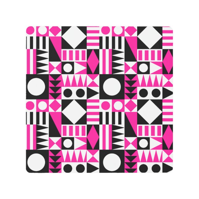 Impresión En Metal Patrón abstracto moderno de mediados de siglo. (Anverso)