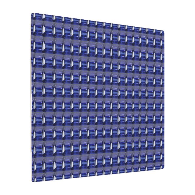 Impresión En Metal Patrón azul (Angulado)