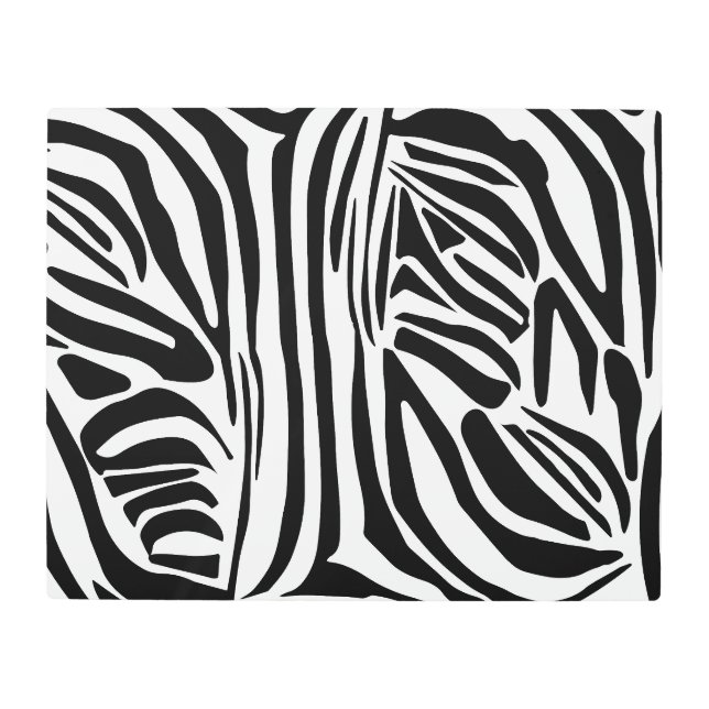 Impresión En Metal Patrón de cebra (Anverso)