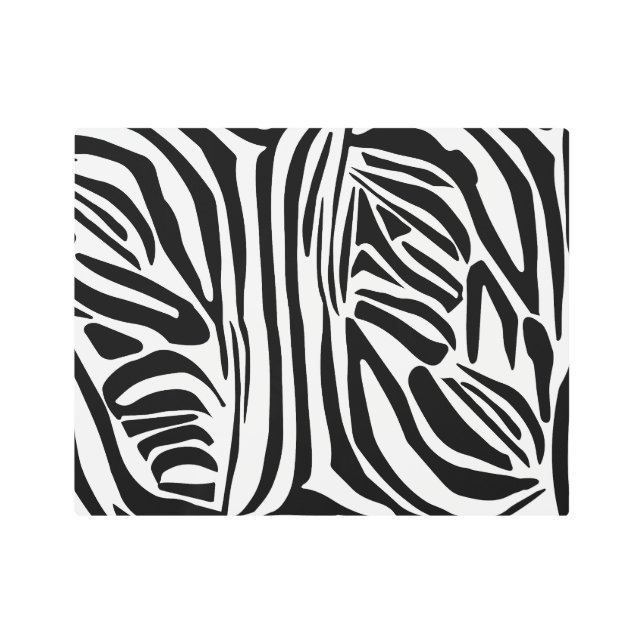 Impresión En Metal Patrón de cebra (Anverso)