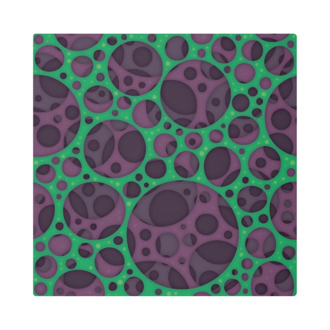 Impresión En Metal Patrón de diseño de agujeros esbeltos tripales mal (Anverso)