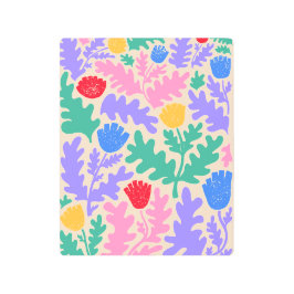 Impresión En Metal Patrón de formas geométricas vibrantes