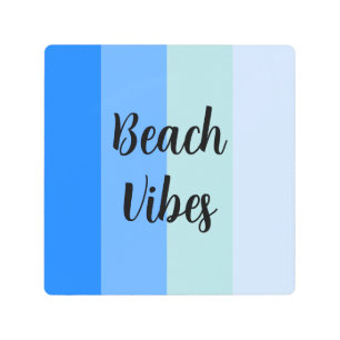 Impresión En Metal Patrón de franjas azules