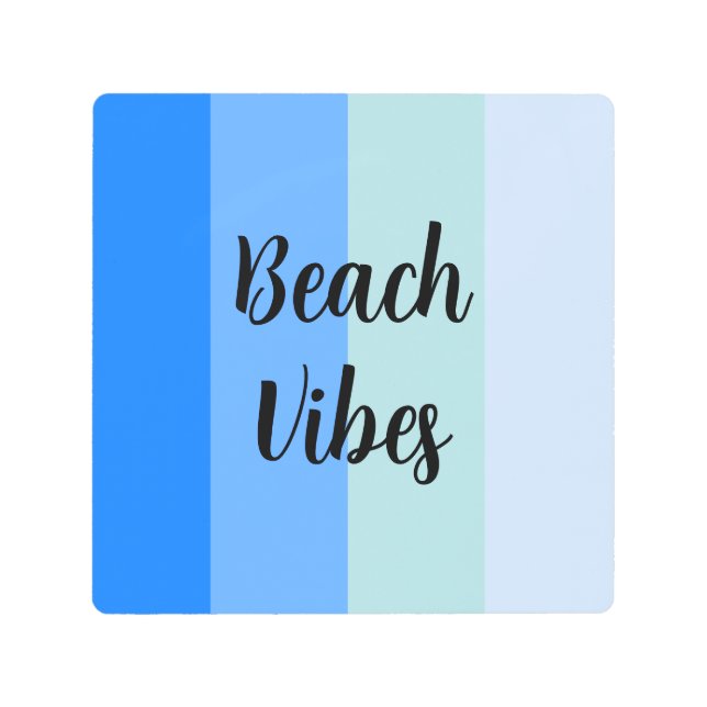 Impresión En Metal Patrón de franjas azules (Anverso)