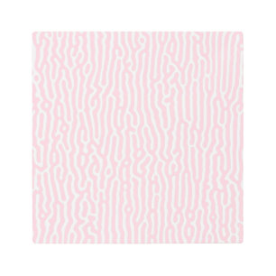 Impresión En Metal Patrón de giro rosa y blanco