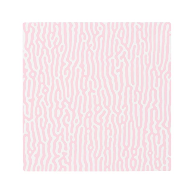 Impresión En Metal Patrón de giro rosa y blanco (Anverso)