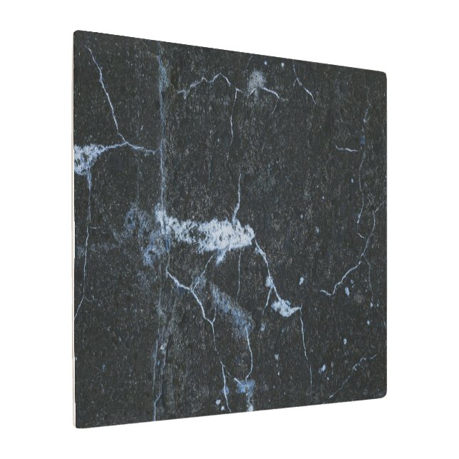 Impresión En Metal Patrón de Piedra de Mármol Negro (Angulado)
