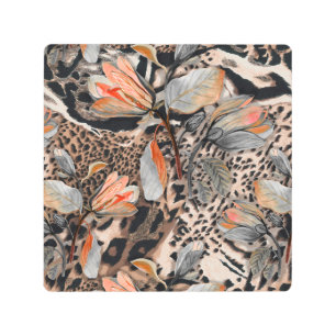 Impresión En Metal Patrón de piel animal salvaje de África