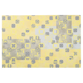 Impresión En Metal Patrón de puntos polacos amarillos y grises abstra