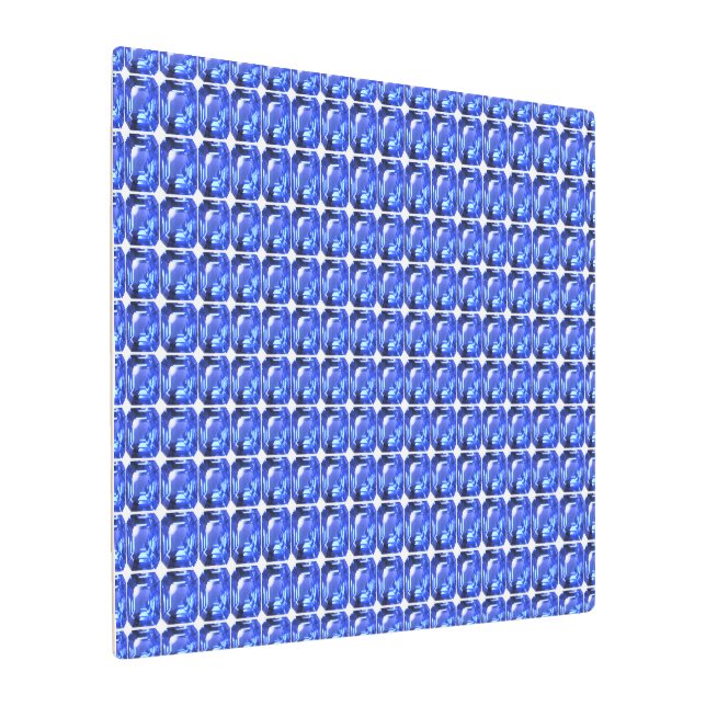 Impresión En Metal Patrón de zumbido azul (Angulado)