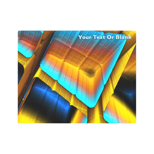 Impresión En Metal Patrón metálico azul-dorado 33 (Anverso)