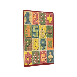 Impresión En Metal Patrón numérico básico de parchwork