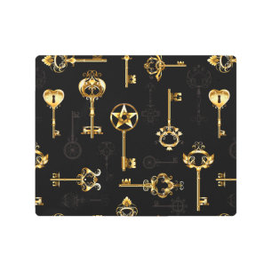 Impresión En Metal Patrón sin inconvenientes con las teclas de oro