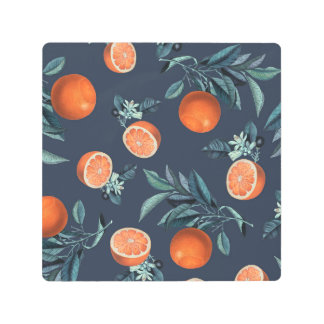 Impresión En Metal Patrón VI de limón y hoja