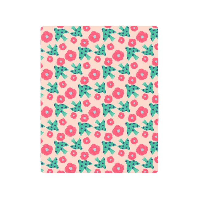 Impresión En Metal Pattern_8_camellia y bird_2 (Anverso)