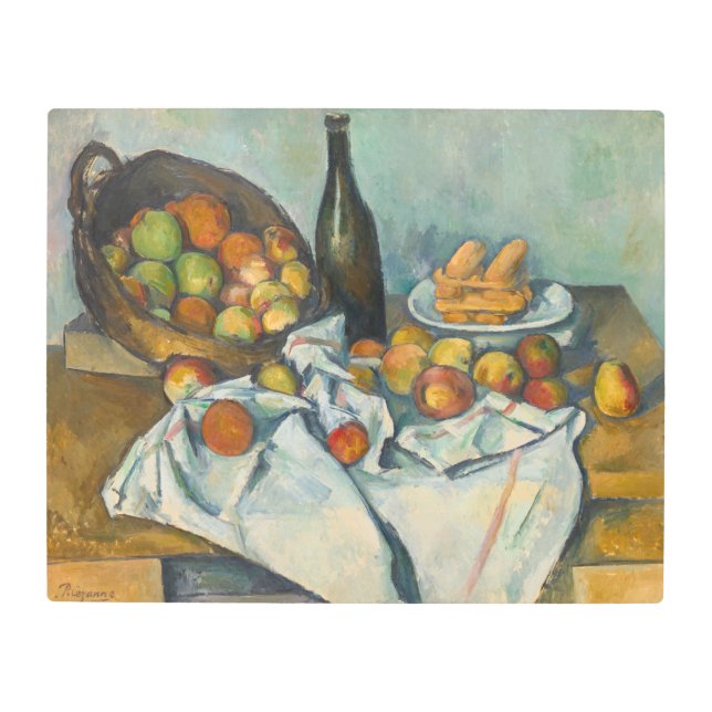 Impresión En Metal Paul Cezanne - La canasta de manzanas (Anverso)
