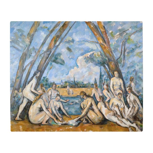 Impresión En Metal Paul Cezanne - Los grandes bañistas (Anverso)