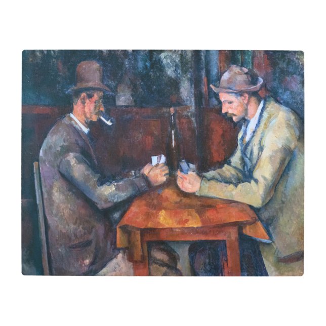 Impresión En Metal Paul Cezanne - Los jugadores de cartas (Anverso)