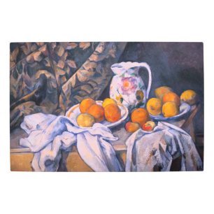 Impresión En Metal Paul Cezanne - Todavía la vida con una cortina