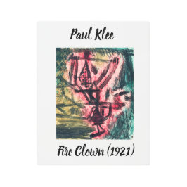 Impresión En Metal Paul Klee Fire Clown