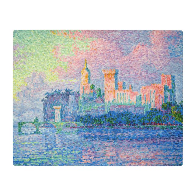 Impresión En Metal Paul Signac - El Palacio Papal, Aviñón (Anverso)