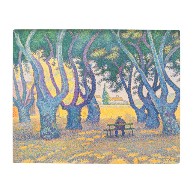 Impresión En Metal Paul Signac - Place des Lices, Saint-Tropez (Anverso)