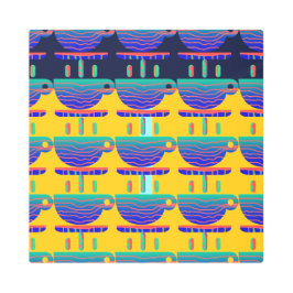 Impresión En Metal Pausa de café Repetir amarillo soleado