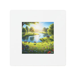 Impresión En Metal "Peaceful Earth – High-Quality Nature Wall Hanging