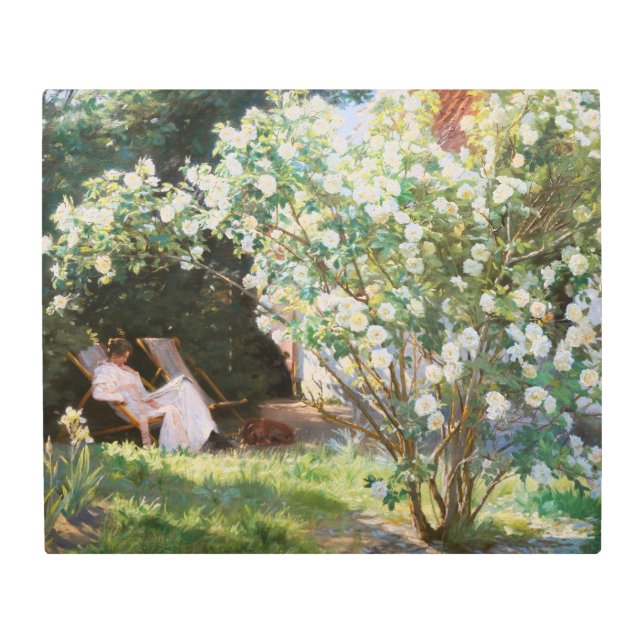 Impresión En Metal Peder Severin Kroyer - Rosas (Anverso)