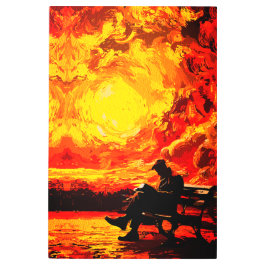 Impresión En Metal Pensamiento perdido - Reflexión surrealista sobre