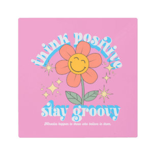 Impresión En Metal Pensar en el lema de Stay Groovy