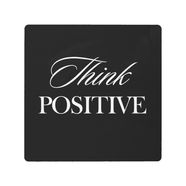 Impresión En Metal Pensar positivo (Anverso)