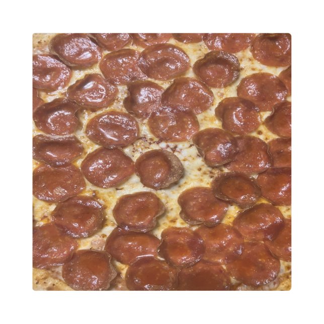 Impresión En Metal Pepperoni Pizza (Anverso)