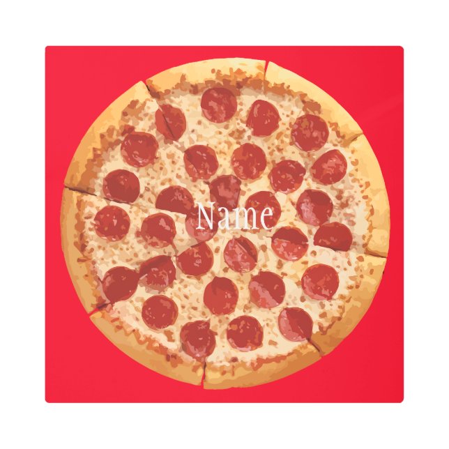 Impresión En Metal Pepperoni Pizza Thunder_Cove (Anverso)