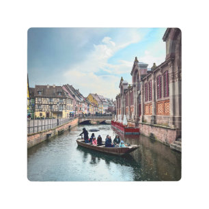 Impresión En Metal Pequeña barca del río Venecia