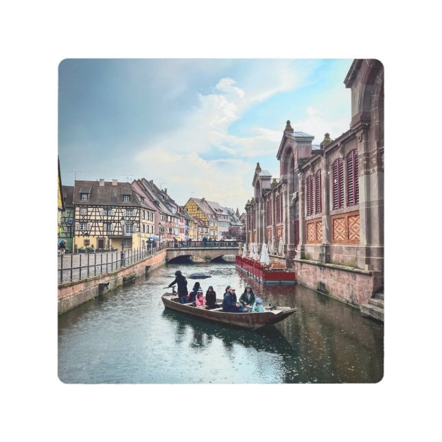 Impresión En Metal Pequeña barca del río Venecia (Anverso)