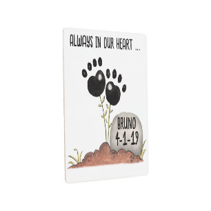 Impresión En Metal Pérdida del Mascota de memoria de las flores de im