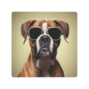 Impresión En Metal Perro de Guay Boxer