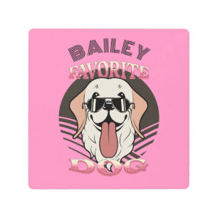 Impresión En Metal Perro favorito, lindo perro gracioso mamá/papá Per