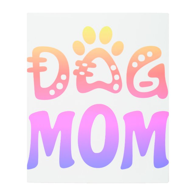 Impresión En Metal Perro Mamá (Anverso)