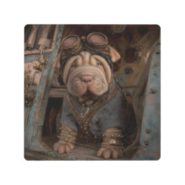 Impresión En Metal Perro Steampunk