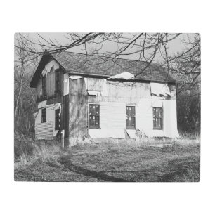 Impresión En Metal Personalice esta casa abandonada en los bosques