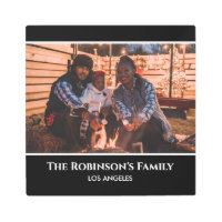 Personaliza tu foto en marco negro con textos