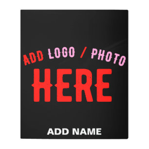 IMPRESIÓN EN METAL PERSONALIZABLE MODERNO ESTILO NEGRO VERIFICADO MAR
