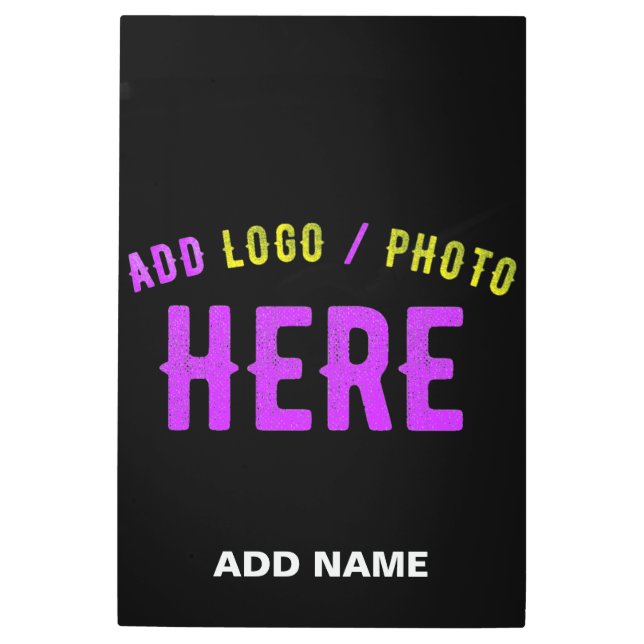 IMPRESIÓN EN METAL PERSONALIZABLE MODERNO ESTILO NEGRO VERIFICADO MAR (Anverso)