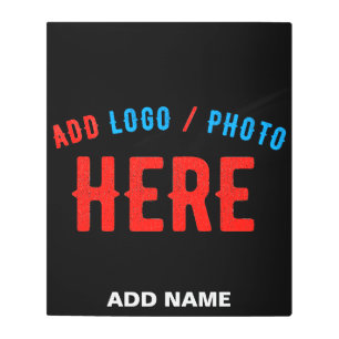 IMPRESIÓN EN METAL PERSONALIZABLE MODERNO ESTILO NEGRO VERIFICADO MAR