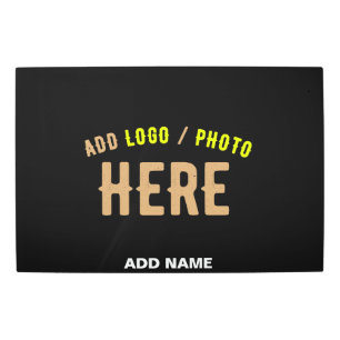 IMPRESIÓN EN METAL PERSONALIZABLE MODERNO ESTILO NEGRO VERIFICADO MAR
