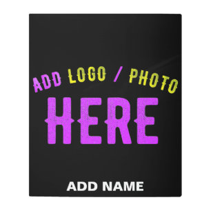 IMPRESIÓN EN METAL PERSONALIZABLE MODERNO ESTILO NEGRO VERIFICADO MAR